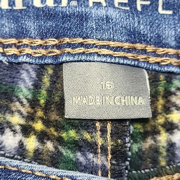 Natural Reflections Jeans Womens 16 Blue Comfort Stretch Flannel Lined Straight - Picture 7 of 11